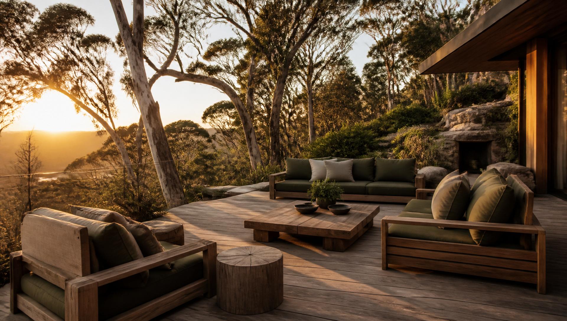 Premium outdoor furniture on a sunny Australian deck